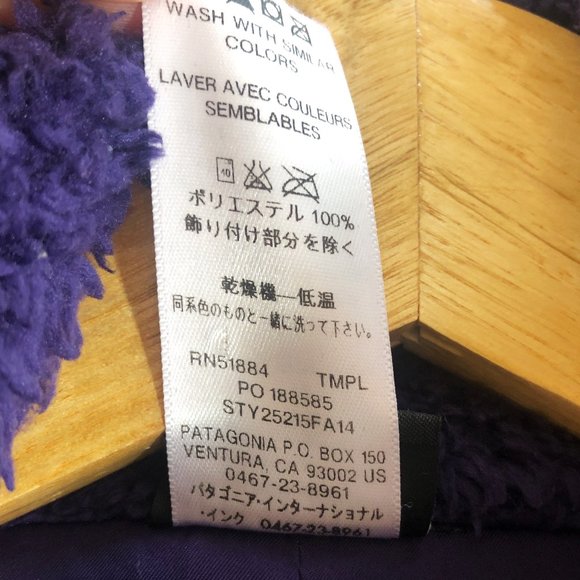 PATAGONIA Los Gatos Deep-Pile Sherpa Fleece Vest in Tempest Purple S - Picture 10 of 10